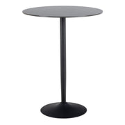 Malta Ceramic Round Bar Table – Matt Black – image 1