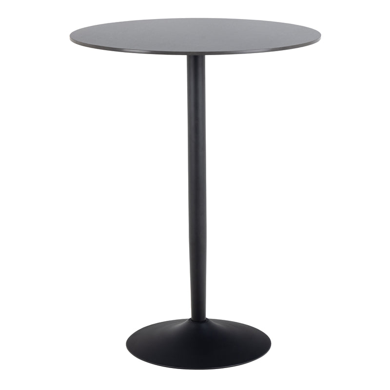 Malta Ceramic Round Bar Table – Matt Black – image 1