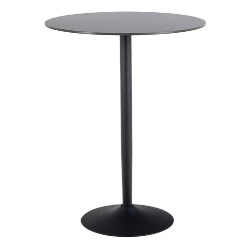 Malta Ceramic Round Bar Table – Matt Black – image 1