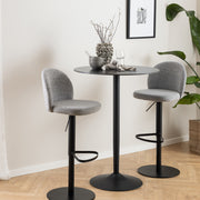 Malta Ceramic Round Bar Table – Matt Black – image 2