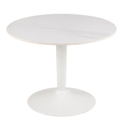 Malta Ceramic Round Coffee Table – White – image 1