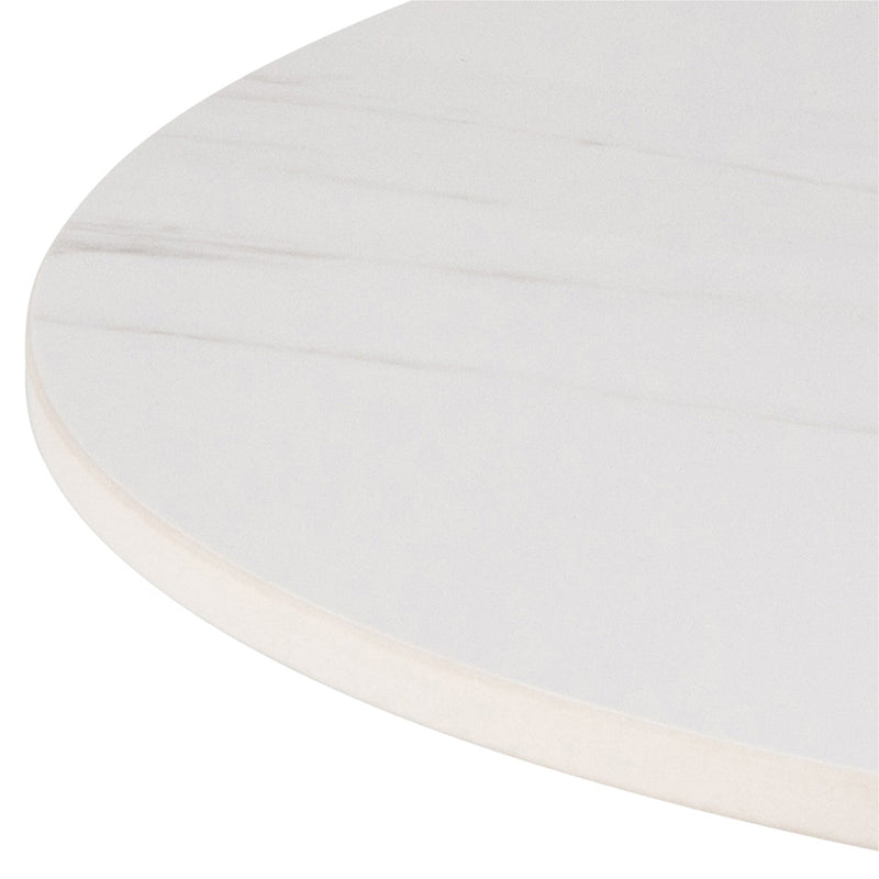 Malta Ceramic Round Coffee Table – White – image 4