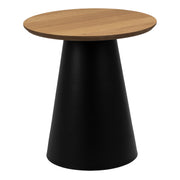 Soli Round Coffee Table in Oak/Black 45x48cm – image 1