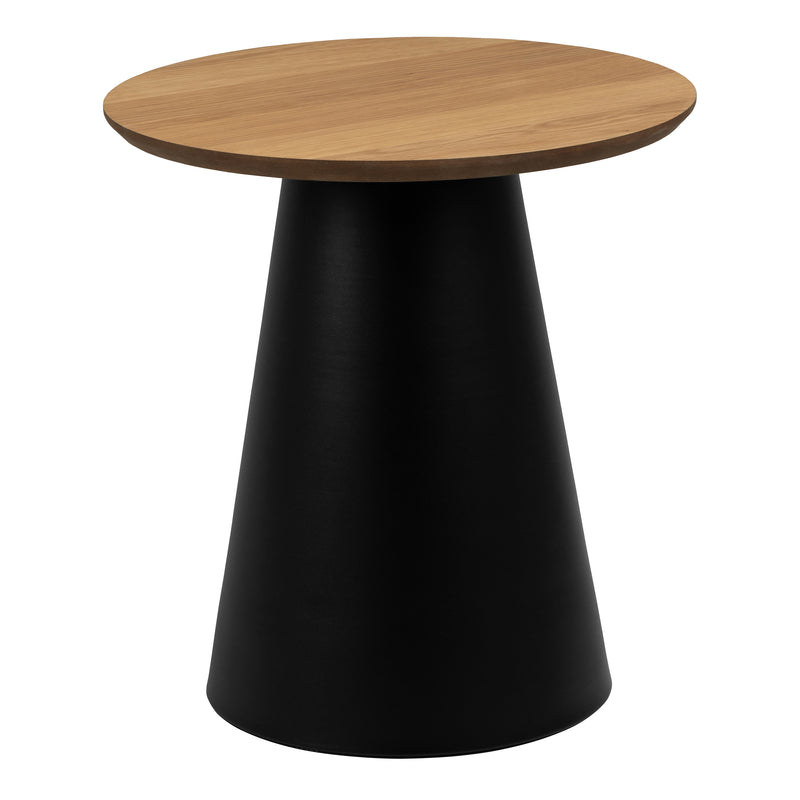 Soli Round Coffee Table in Oak/Black 45x48cm – image 1