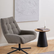 Soli Round Coffee Table in Oak/Black 45x48cm – image 3