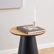 Soli Round Coffee Table in Oak/Black 45x48cm – image 4