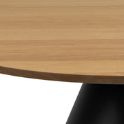 Soli Round Coffee Table in Oak/Black 85x40cm – image 5