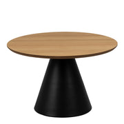 Soli Round Coffee Table in Oak/Black 65x43cm – image 2