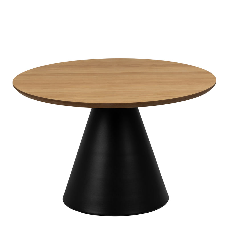 Soli Round Coffee Table in Oak/Black 65x43cm – image 2