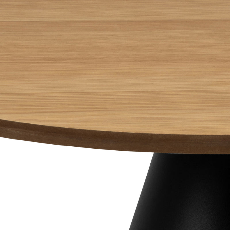 Soli Round Coffee Table in Oak/Black 65x43cm – image 5
