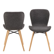 Batilda Dining Chair Set of 2 – Grey & Oak – image 2
