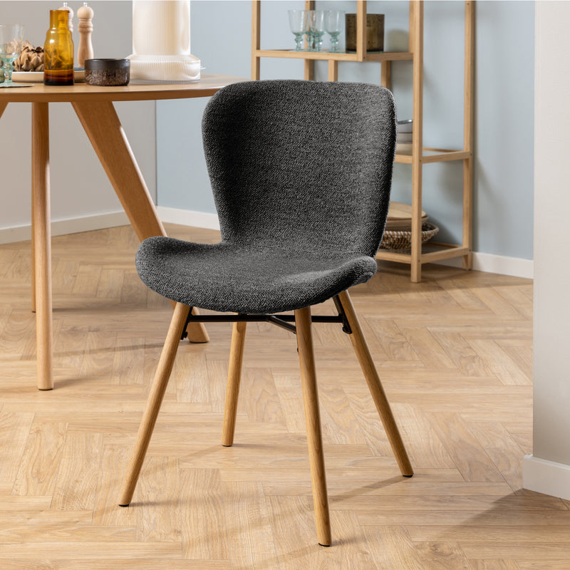 Batilda Dining Chair Set of 2 – Grey & Oak – image 5