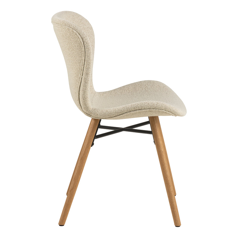 Batilda Dining Chair Set of 2 – Cream & Oak – image 3