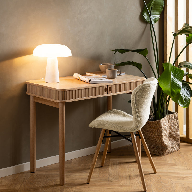 Batilda Dining Chair Set of 2 – Cream & Oak – image 4