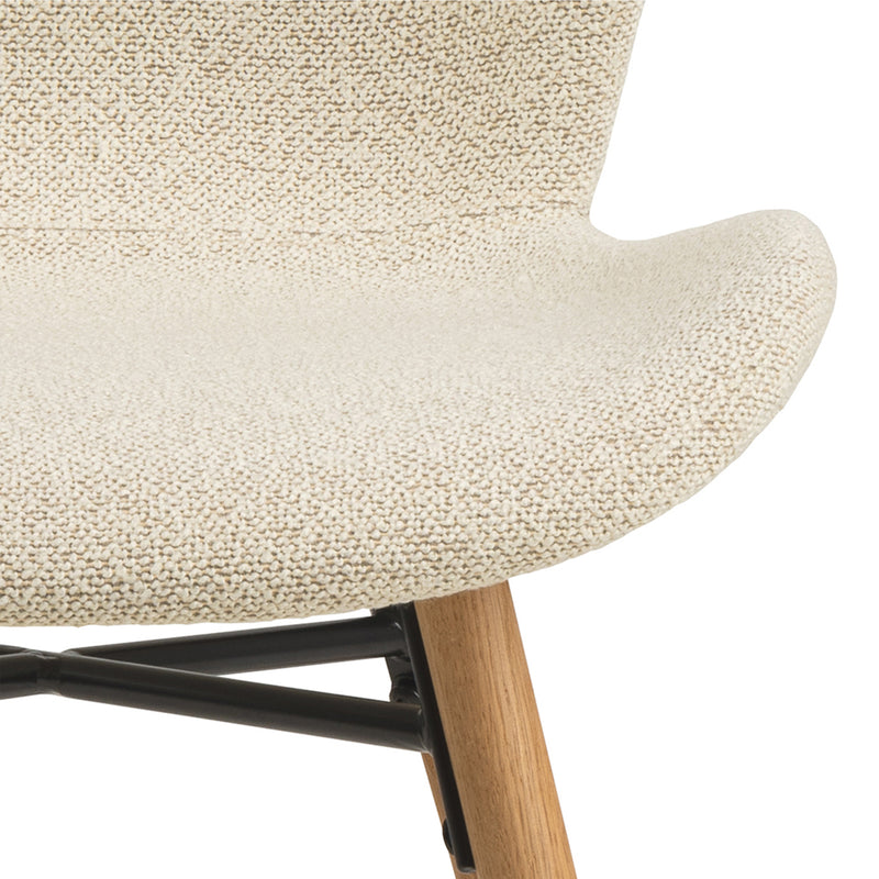 Batilda Dining Chair Set of 2 – Cream & Oak – image 7