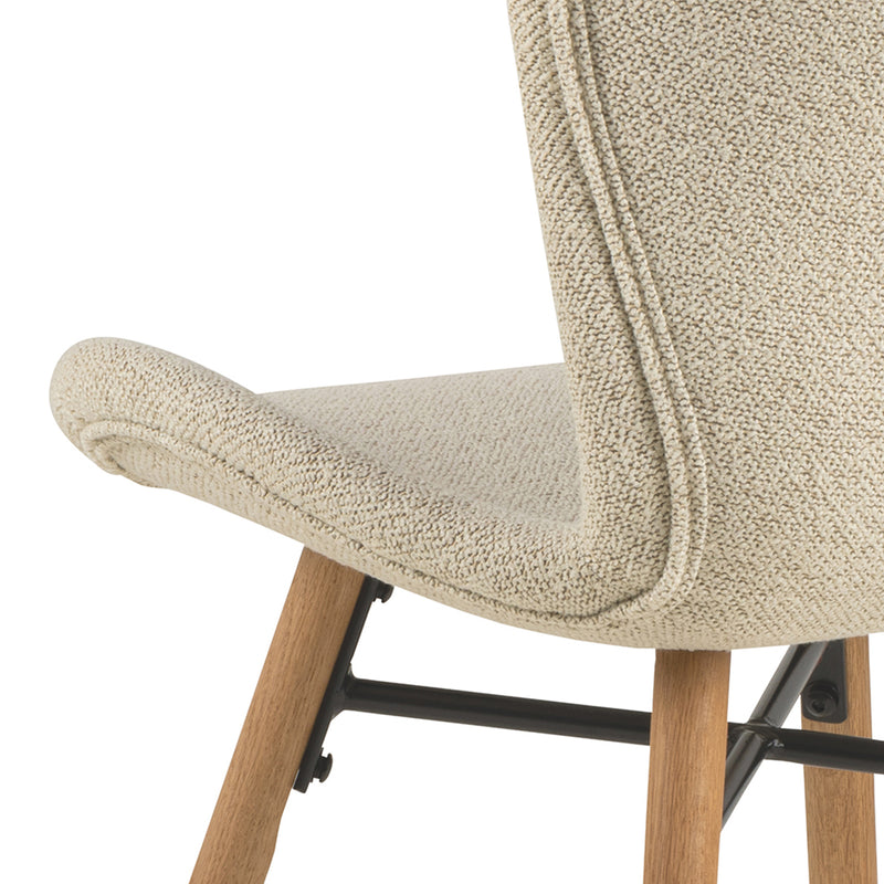 Batilda Dining Chair Set of 2 – Cream & Oak – image 8