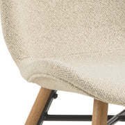 Batilda Dining Chair Set of 2 – Cream & Oak – image 9