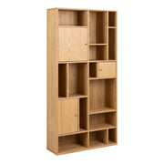 Rangoon 3 Door Large Bookcase in Oak – image 1