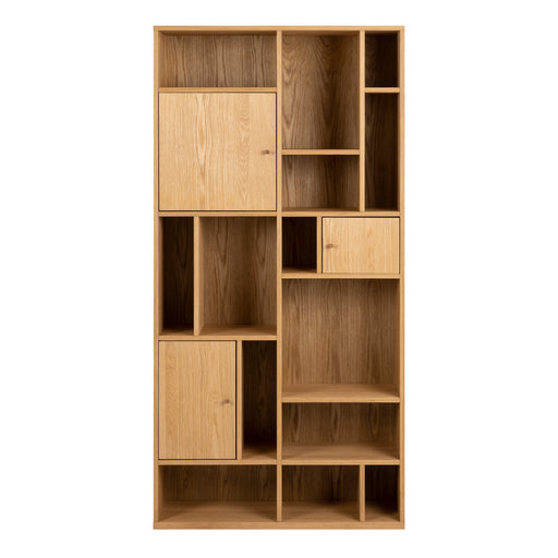 Rangoon 3 Door Large Bookcase in Oak – image 2