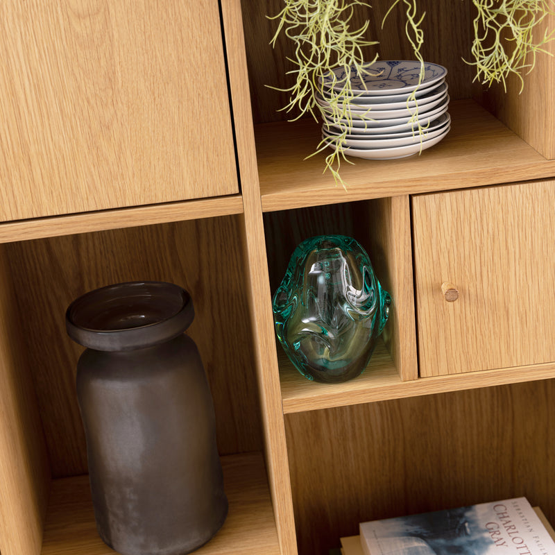 Rangoon 3 Door Large Bookcase in Oak – image 7