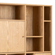 Rangoon 3 Door Large Bookcase in Oak – image 8