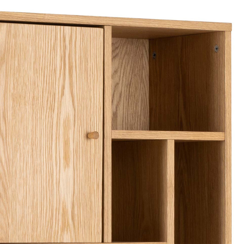 Rangoon 3 Door Bookcase in Oak – image 7