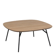 Caracas Square Coffee Table in Oak and Matt Black – image 1