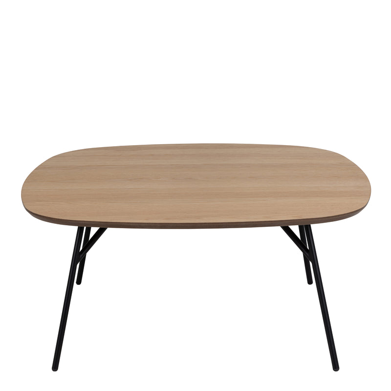 Caracas Square Coffee Table in Oak and Matt Black – image 2