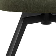 Soli Round Dining Table in Oak/Black 120x75cm Included 4 Darlene Dining Chair with Armrest and Swivel Function in Green – image 10