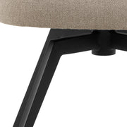 Soli Round Dining Table in Oak/Black 120x75cm Included 4 Darlene Dining Chair with Armrest and Swivel Function in Beige – image 10