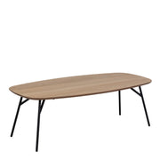 Caracas Rectangular Coffee Table in Oak and Matt Black – image 1