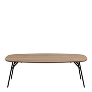 Caracas Rectangular Coffee Table in Oak and Matt Black – image 2