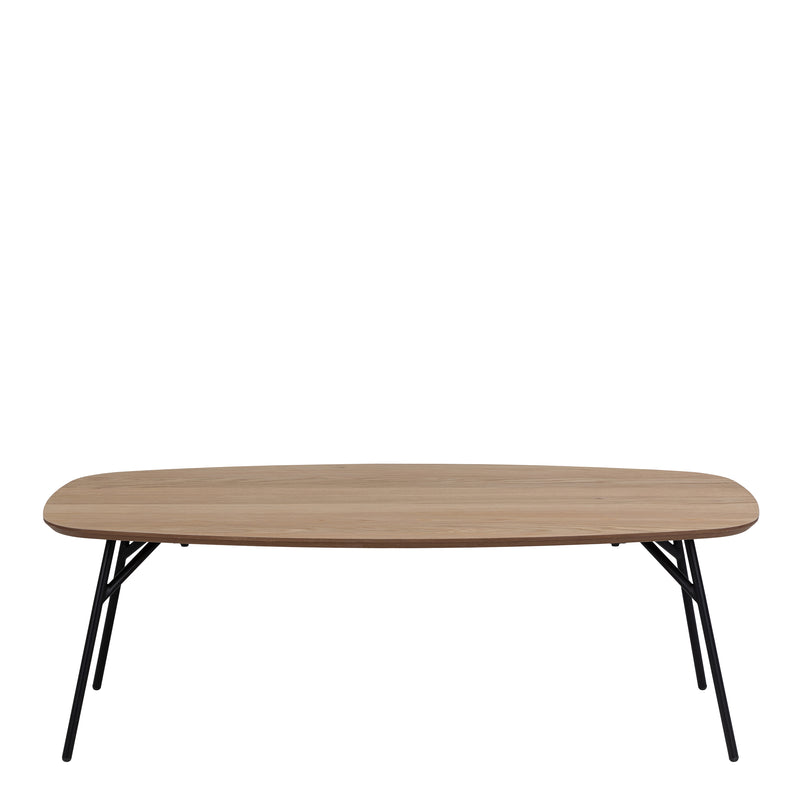 Caracas Rectangular Coffee Table in Oak and Matt Black – image 2