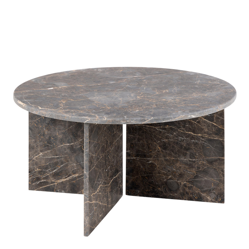 Vega Round Coffee Table with Top – Marron – image 1