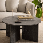 Vega Round Coffee Table with Top – Marron – image 4