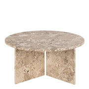 Vega Round Coffee Table with Top – Brown – image 1