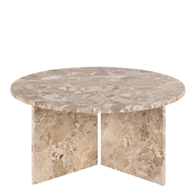 Vega Round Coffee Table with Top – Brown – image 1