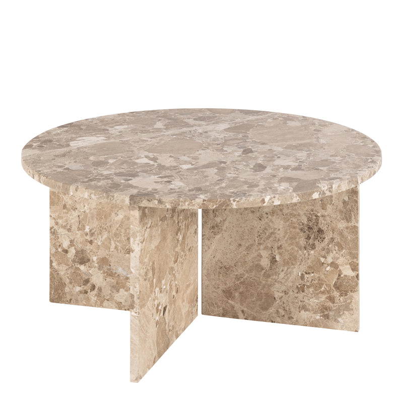 Vega Round Coffee Table with Top – Brown – image 2