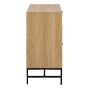 Albany Chest of 3 Drawers in Oak/Black Legs – image 3