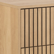 Albany Chest of 3 Drawers in Oak/Black Legs – image 7