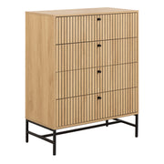 Albany Chest of 4 Drawers in Oak/Black Legs – image 1