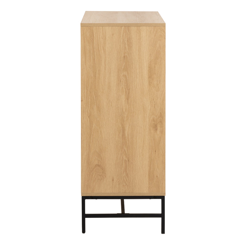 Albany Chest of 4 Drawers in Oak/Black Legs – image 3
