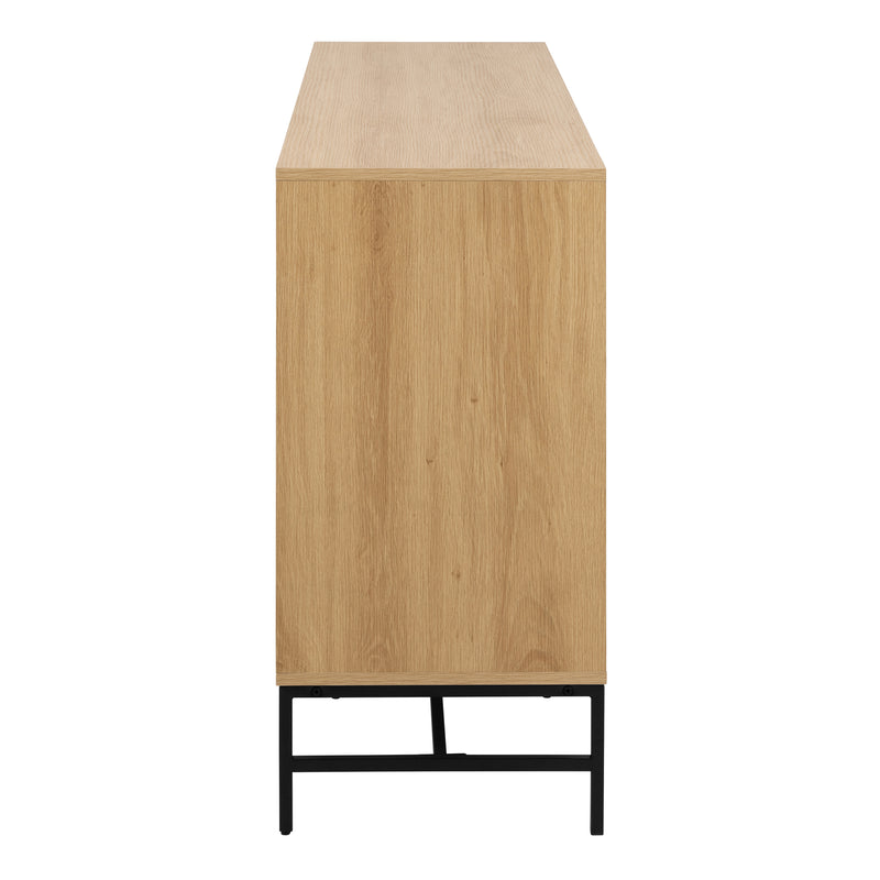 Albany Wide Chest of 6 Drawers in Oak/Black Legs – image 3