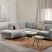 Prunus Round Coffee Table in Brown Marble and Matt Black Coated Steel Base 80x46.4cm – image 3