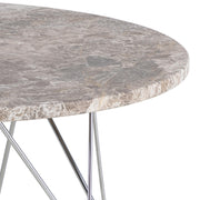 Prunus Round Coffee Table with Grey-Brown Marble Top – image 7