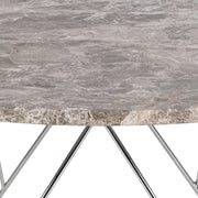 Prunus Round Coffee Table with Grey-Brown Marble Top – image 8