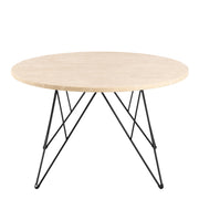 Prunus Round Coffee Table in Matt Beige and Matt Black Coated Steel Base 80x46.4cm – image 2
