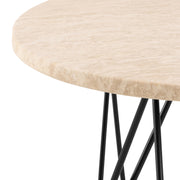 Prunus Round Side Table in Matt Beige and Black Coated Steel Base 55x41.4cm – image 6
