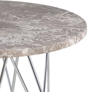 Prunus Round Side Table with Grey-Brown Marble Top – image 7