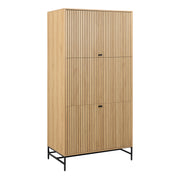 Albany Wardrobe 4 Doors in Black/Oak – image 1